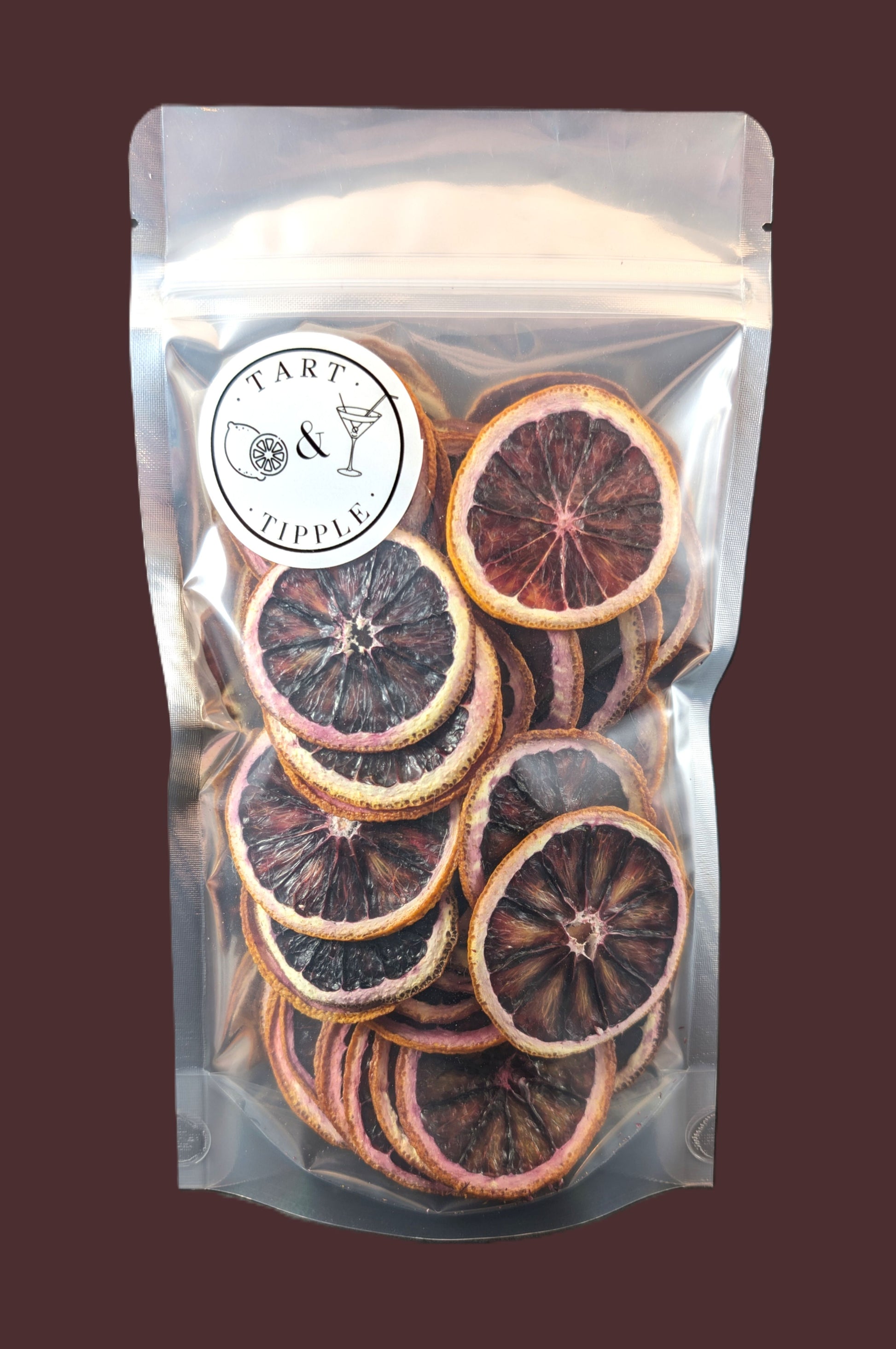 Dehydrated Blood Oranges in retail pouch