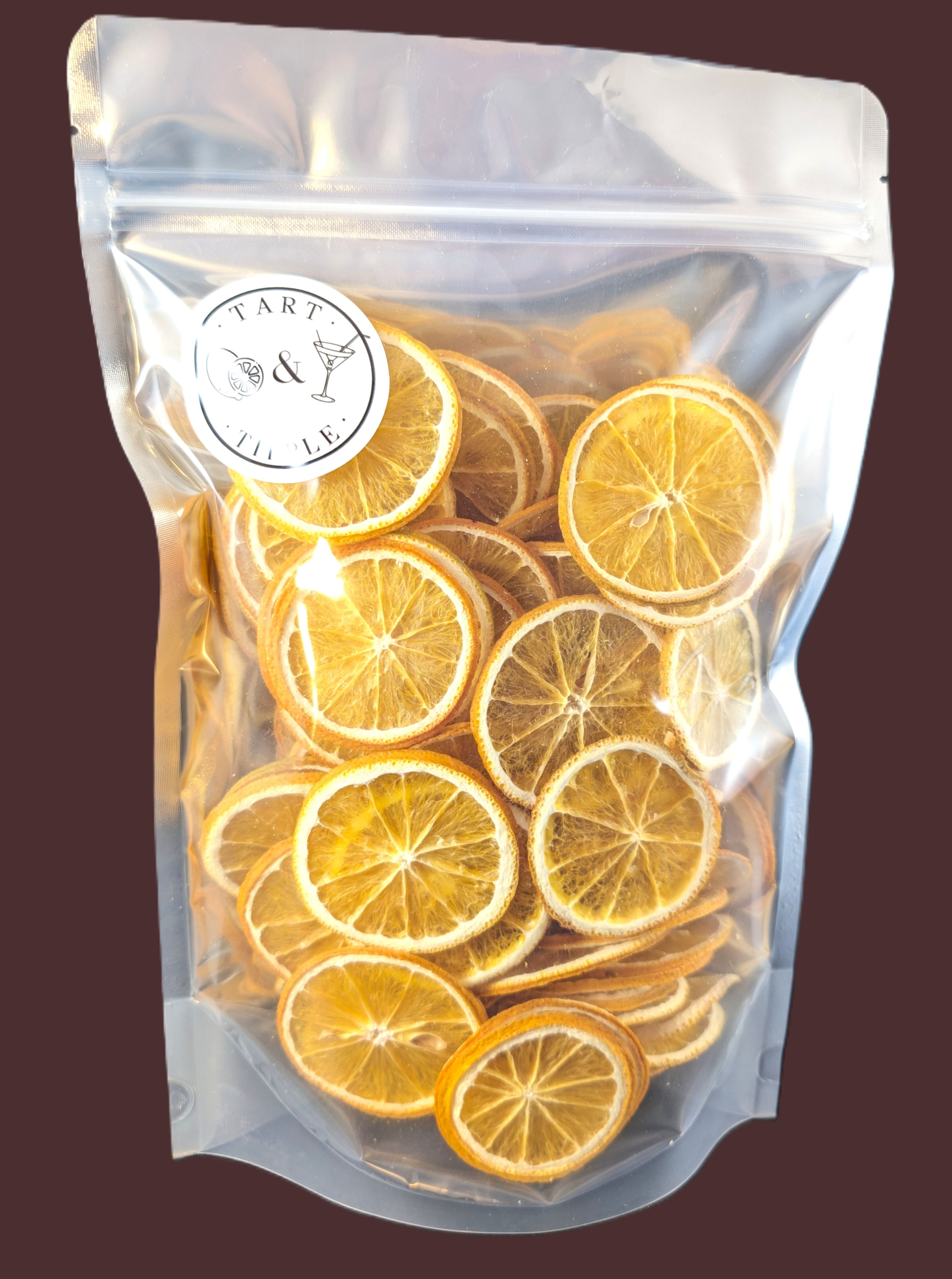Dehydrated Navel Orange Slices in retail pouch
